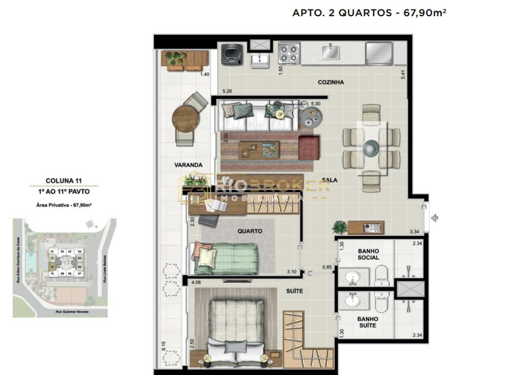 Apartamento de 2 quartos à venda - Recreio dos Bandeirantes - Condomínio Noir Design